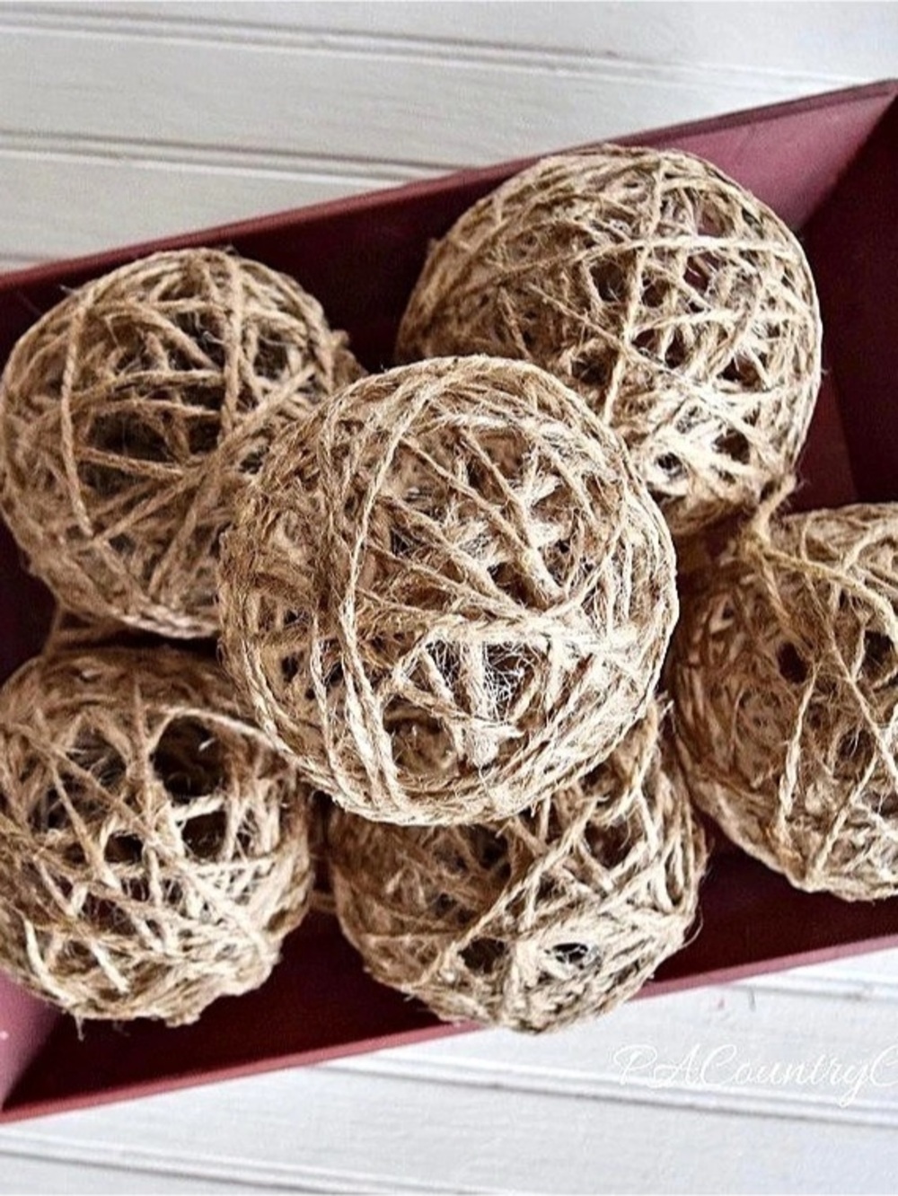 Decorative Twine Balls 6 Piece Only